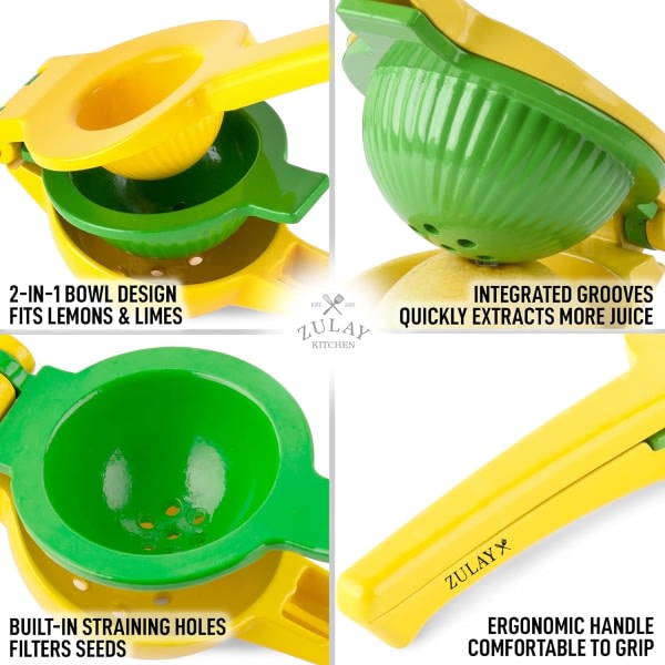 2 i 1 Lime Citrus Juicer - Hånd Citrus Juicer - Maks Ekstraksjon Manuell Citrus Juicer