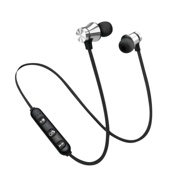Trådløse Bluetooth 5.0-høretelefoner In-Ear Earbud Headset Sportshøretelefoner H Silver Silver