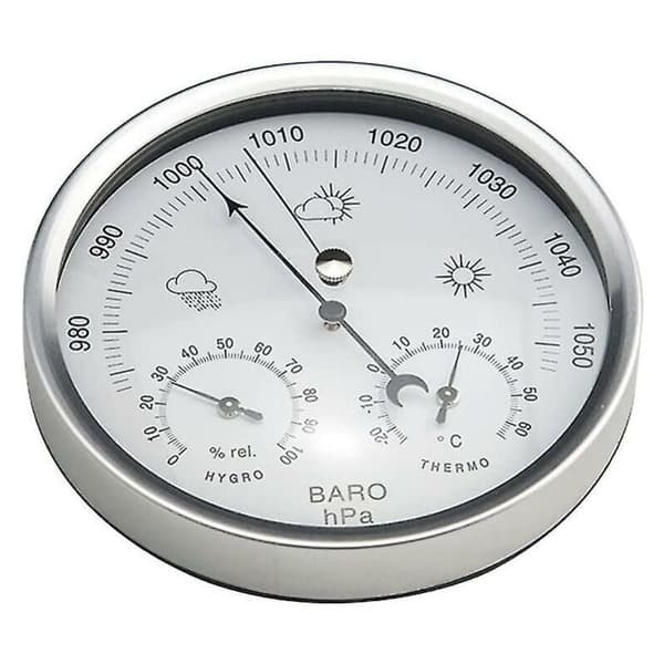 Analog Barometer Værstasjon med Termometer Hygrometer Lufttrykksmålinger Enkelhet og Lett å Lese