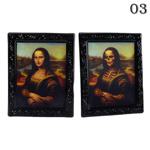 3D Spøgelsesansigt Fotoramme Udskifteligt Skrækbillede Ha 06 onesize 6 onesize