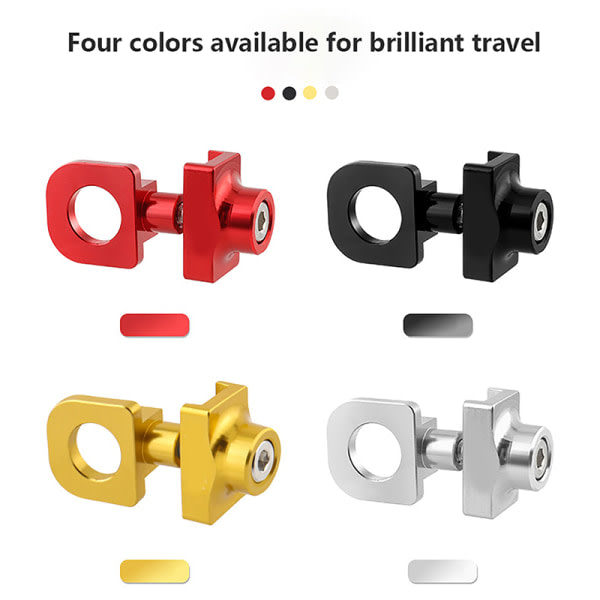 1:a Cykelkedjespännare Justerare Fästelement Aluminiumlegering Svart