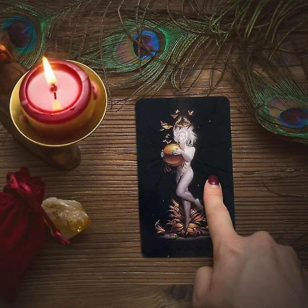 True Black Tarot -pakan Peli Korttipeli Ennustaminen Ennustustyökalu Kaikille Taito Tasoille Perheen Juhlapeli 78kpl