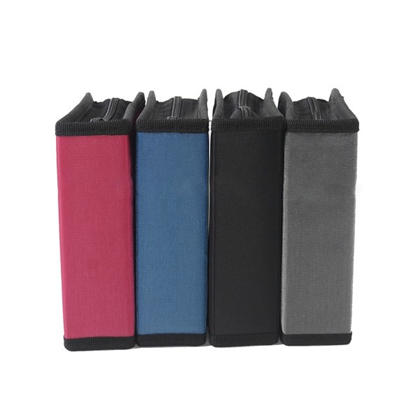 CD-veske i stoff for 40 CD-etui, CD-DVD-hefteholder, CD-DVD-plater, Roserød