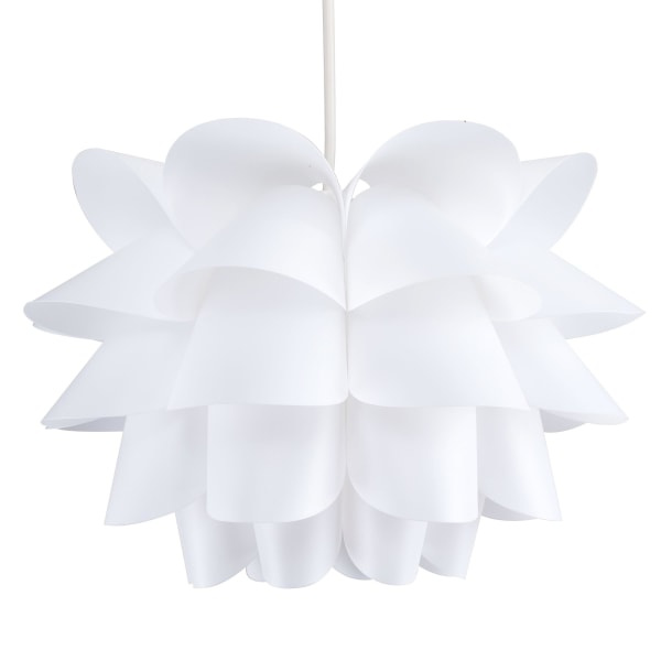 Modern intrikat design vit takhängande ljusskärm