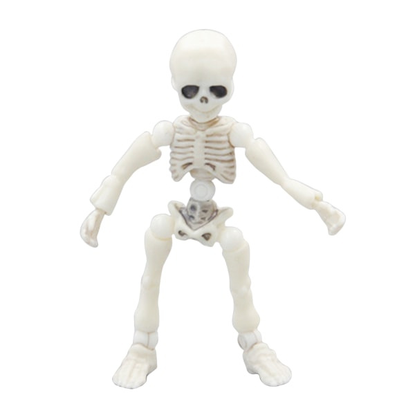 Mini Skelet Actionfigur Halloween Indendørs Dekoration Menneskeskelet Prank Props Nyhedsfest Spøgelsesrum Skrivebordsdekoration null - B