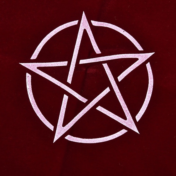 Pentagram Tarot Duk med Väska Sammet Altar Tarot Duk Pe Lila en one size Purple one size