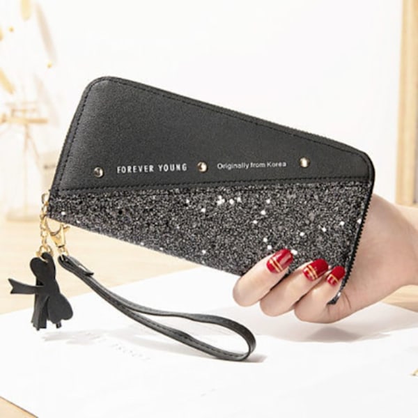 Dam Kortfodral Plånbok Clutch Väska PU Läder Myntbörs Gray