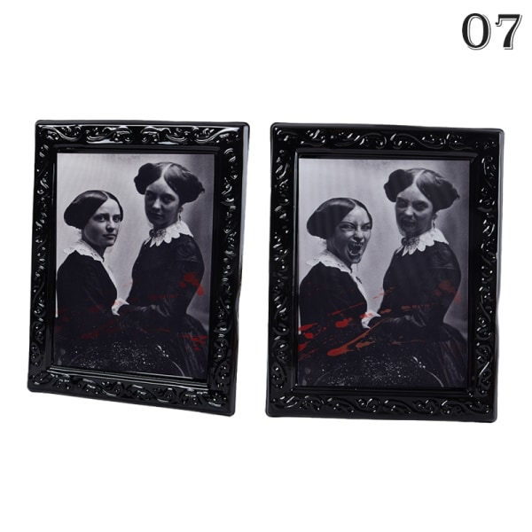 3D Spøkelsesansikt Fotoramme Utbyttbar Skrekkportrettbilde Ha 07 onesize 7 onesize