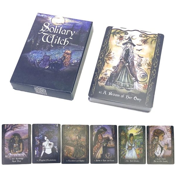 Yksinäinen noita -orakelkorttipakka Tarot-ennustusennustuspakka Monivärinen yksi koko Multicolor one size