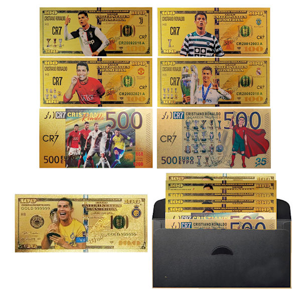 Ronaldo stjernefotball minneseddel Europa Cup perifer sand superliga suvenir perifer 2pcs 5