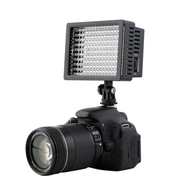 LD-160 LED-videoljus Bärbar videolampa på kameran 5400 / 3200K Dimbar Vlogg-lampa för DSLR-kamera videokamera