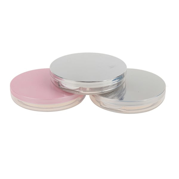 Bärbar Tom Kosmetisk Sifter Lös Burk Behållare Puff Box Cas Rosa one size Pink one size