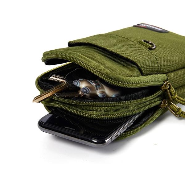Dubbelskikts EDC Molle-väska utomhus militär midjeväska Me Army green