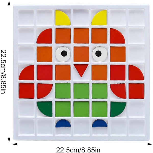 Lohkopalapeli, opettavainen geometrinen muotopalapeli, klassinen mosaiikkipalapeli yli 3-vuotiaille lapsille