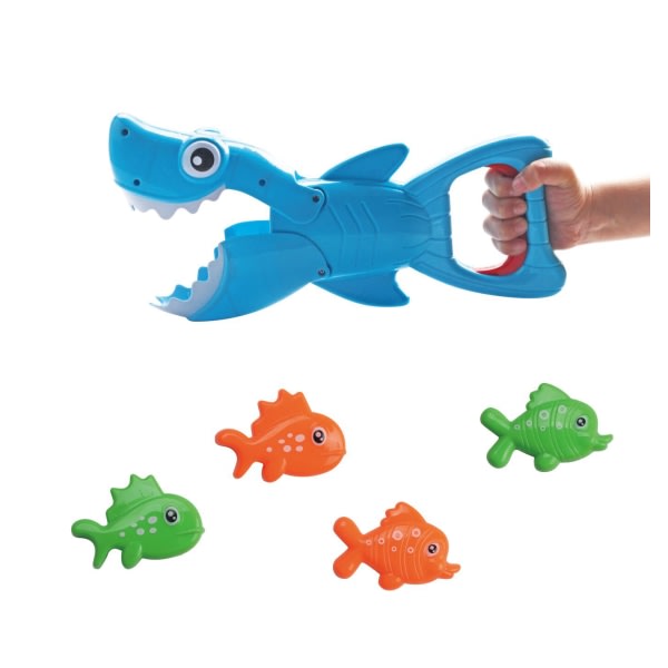 Barns bad- och vattenpedagogiska leksaker, hajar som fångar små fiskar och leker i vattenleksaker