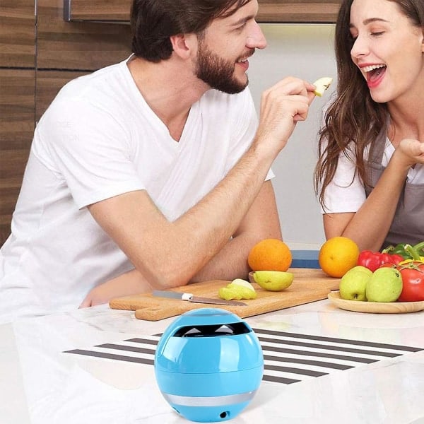 Y15 trådlös Bluetooth rund högtalare - blå