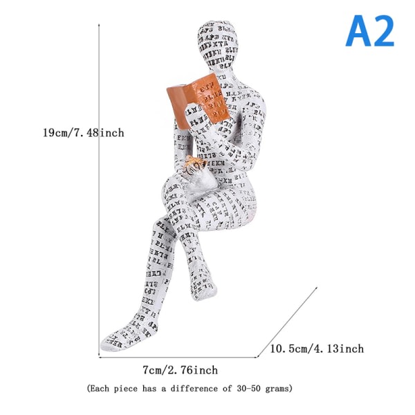 Læser Kvinde Papir Hun Støbt Harpiks Håndværk Dekoration Stue Ro A2