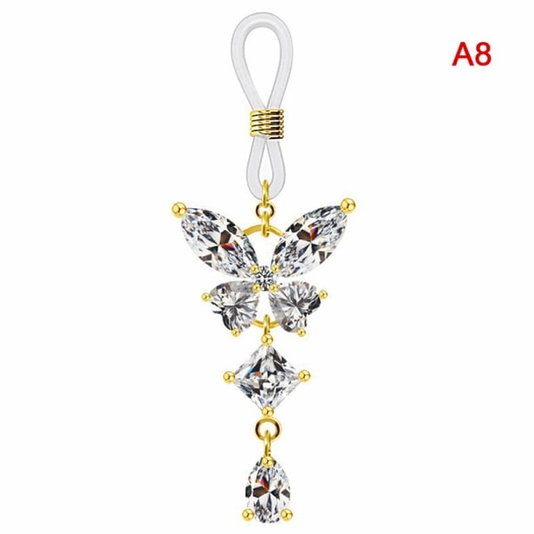 1 stk Sexet tofs Crystal Butterfly hængende smykke Nippel Ring til Wom Multicolor A8 Multicolor A8