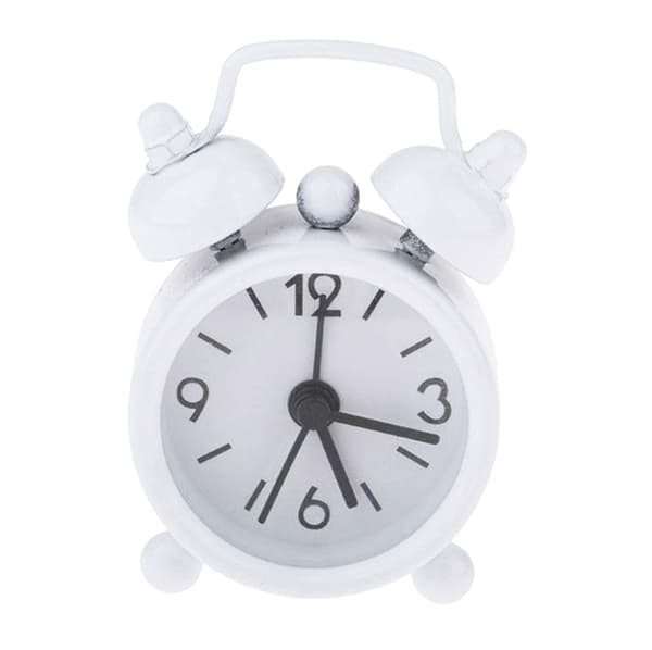 Klassisk Vækkeur / Alarm Clock - Ur White White