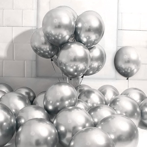 50 balloner ballon d'hélium chromé briljanta ballonger og latex épais