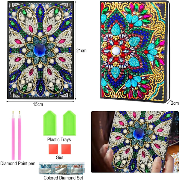 Timanttimaalaus tytölle, 5D DIY timanttimaalaus lasten lahjapaketti pojalle ja tytölle syntymäpäiväksi, lastenhuoneen sisustus Multicolored 1