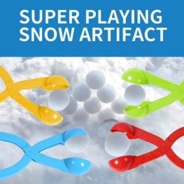 Snöbollsmaskiner Set med 4 Snöbollstillverkare med Handtag för Snöbollskrig