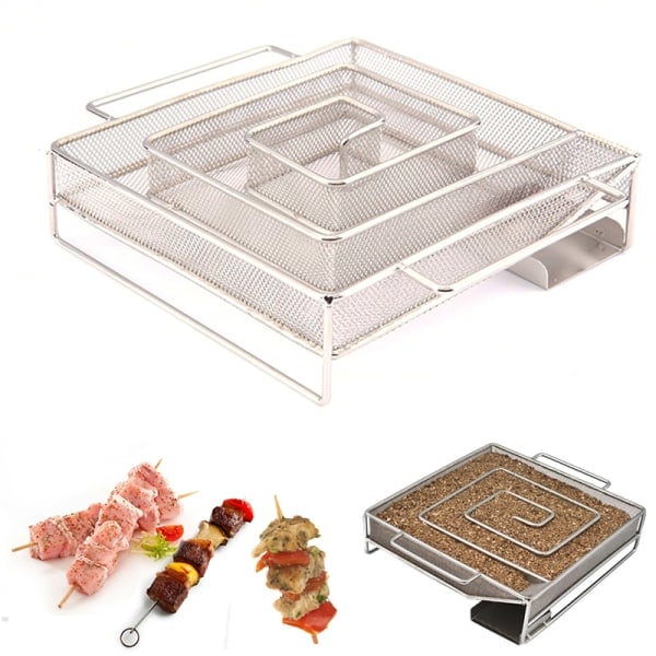Kallrökgenerator BBQ Grill Grill Matlagningsverktyg Rökare Min Silver one size Silver one size