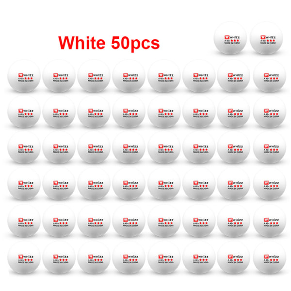 10/50 kpl Pingispallo 3 tähteä Kilpailun harjoittelupallot P Valkoinen 50KPL White 50PCS