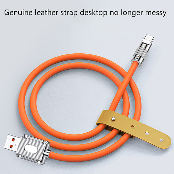 120W hurtiglading flytende silikonkabel Type-C lader Lyskraftig Lightning 2M