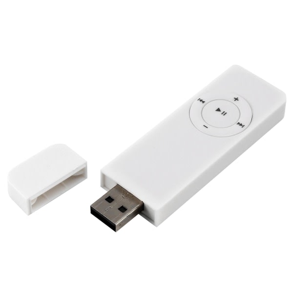 Bærbar USB Sport U Disk Mini Mp3 Musikspiller Støtter 32gb Tf-kort (Hvid)