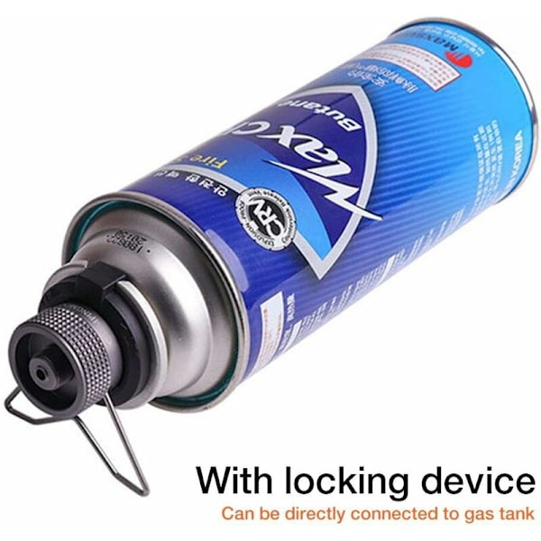 2 ST Campingkök Adapter Aluminiumlegering Portabel Lättvikt Automatisk Avstängning Camping Gas Adapter Konverterare för Skruv Butanbehållare Gaspatron