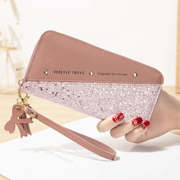 Dam Kortfodral Plånbok Clutch Väska PU Läder Myntbörs Blue