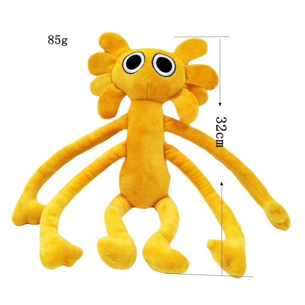 Roblox Rainbow Friends Rainbow Pals bamse leketøy dukke Yellow Multi-Handed Monster 25cm-53cm