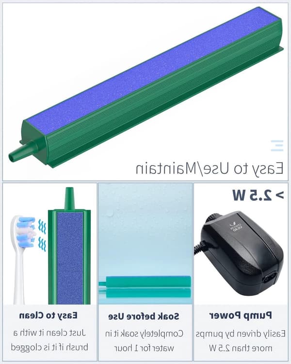 Pawfly 4-pack akvarieluftsten 4,5 tum mineralbubblare med plastbas för luftpump, akvarium, hink och hydroponik