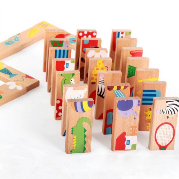 Djurdominospel Pussel Roligt Spel Domino
