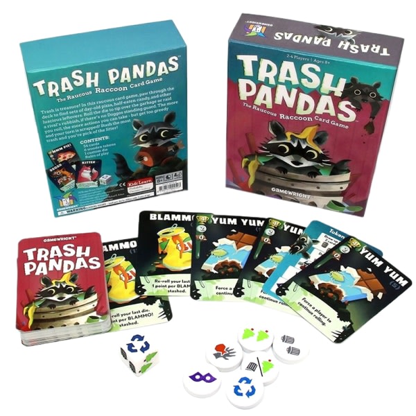 Trash Pandas - Det högljudda tvättbjörns kortspelet Familjevänligt spel