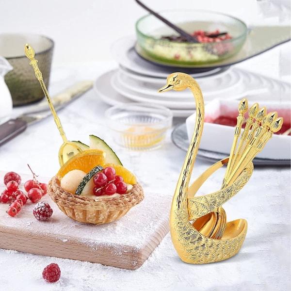 Kaffeske, serveringsbar Dessertske i zinklegering guld