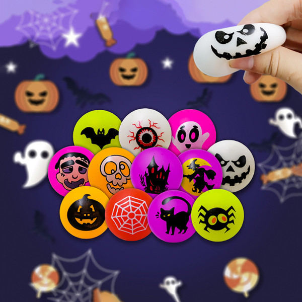 Hohtava Halloween-antistress-joustava puristuspallo, satunnainen väri 1 Random Color 1