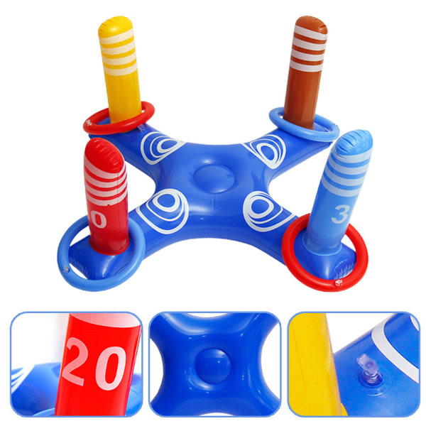 Poolleksaksspel Set Uppblåsbar Cross Ring Toss Game Party Kids