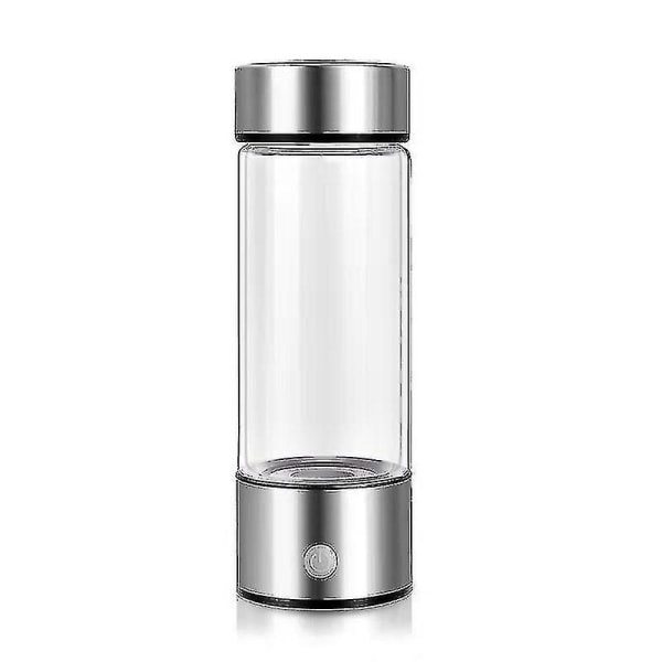 Rich Hydrogen Water Flaska Elektrolytisk Water Cup Lonizer Generator Sølv