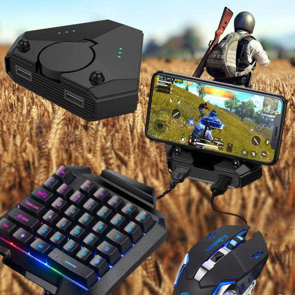 Gamepad til Pubg Mobile Bluetooth Kompatibel Mobilspil Controller Professionel Gaming Tastatur Mus Konverter Gaming null - 1