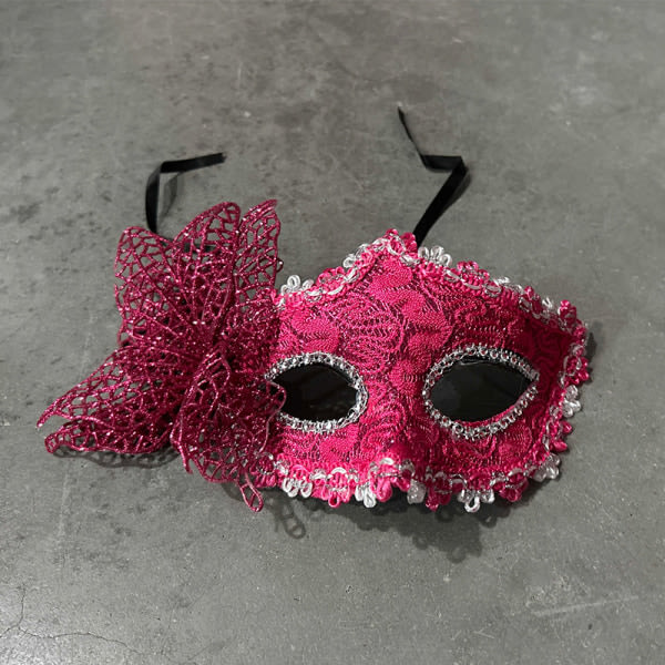 Mode Lyx Venetiansk Maskerad Mask Kvinnor Flickor Sexig Fox Ey Rose red ONESIZE Rose red ONESIZE