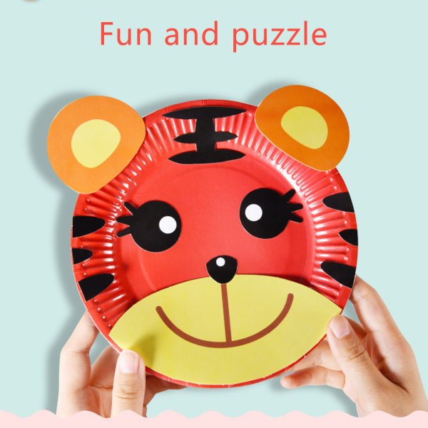 Papptallriks-DIY-pyssel Papptallrikskonstkit för kreativt lärande Spel Perfekt för pysselfester, grupper och klassrummet - Tigerfjäril