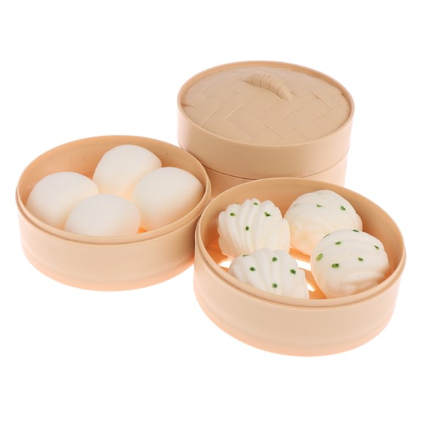 1 sæt dampet fyldt bolle Antistress Slow Rebound Parodilegetøj Hvid 2# White 2#