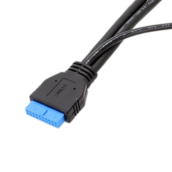 19-pin USB-otsikko USB3.0 1 till 2 -jakaja Sisäinen USB-keskitin tietokoneen emolevylle 200mm