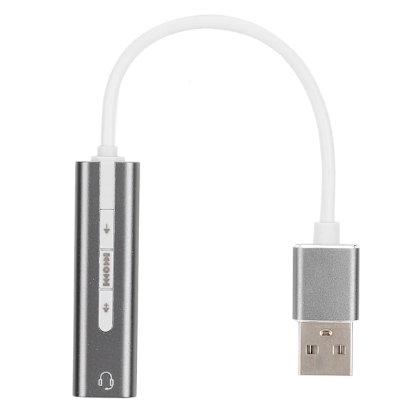 USB-lydkort i aluminiumslegering, eksternt datamaskinlydkort for alle datamaskinsystemer 7.1 Stereo