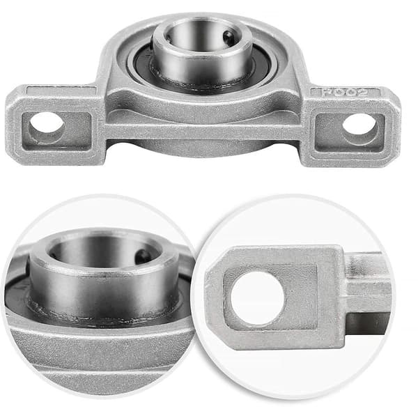 Puteblokklager sinklegering kulelager med støpejernsbase 12mm