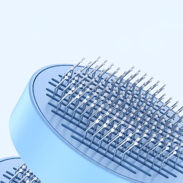 Cat Brush Pet Comb Självrengörande Slicker Brush Remove Hair Groo Blue Onesize