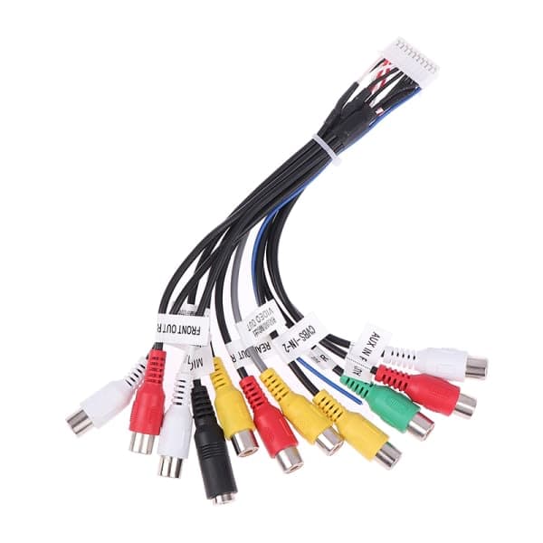 CDQ Biltilbehør RCA Udgangsledning Subwoofer Mikrofon Adapter
