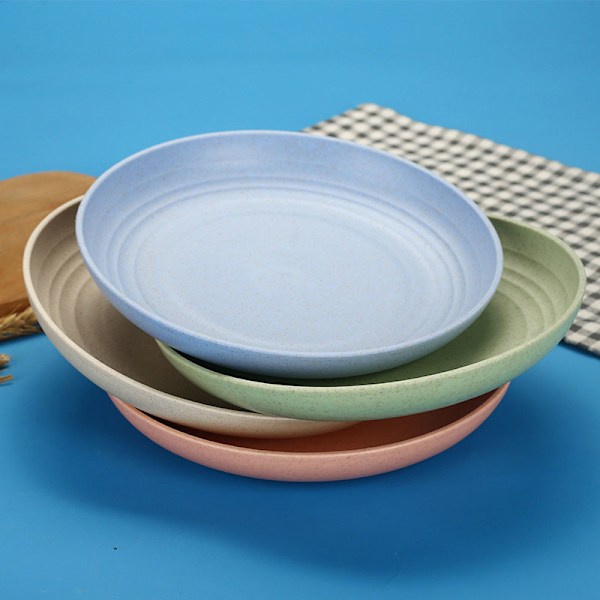 Särkymättömät Lautaset, 4 kpl, Myrkytön Turvallinen Lapsille & Aikuisille, Kevyet Astiat 25cm